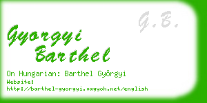 gyorgyi barthel business card