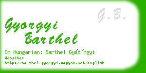 gyorgyi barthel business card